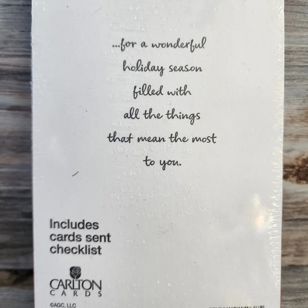 Carlton Cards Warmest Wishes Christmas Cards 6 Count Watercolor Holly Berry Set